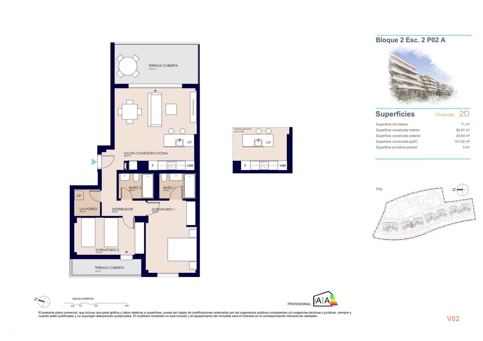 2 soverom Leilighet til salgs i Denia med svømmebasseng garasje - € 304 000 (Ref: 9943063)