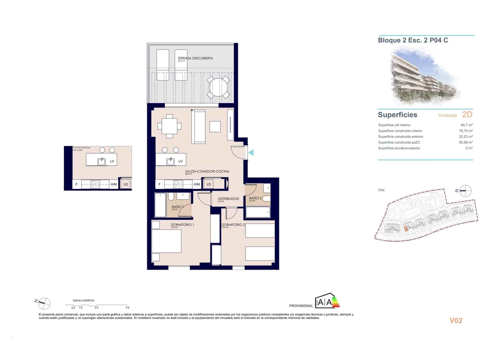 2 soverom Leilighet til salgs i Denia med svømmebasseng garasje - € 304 000 (Ref: 9943063)