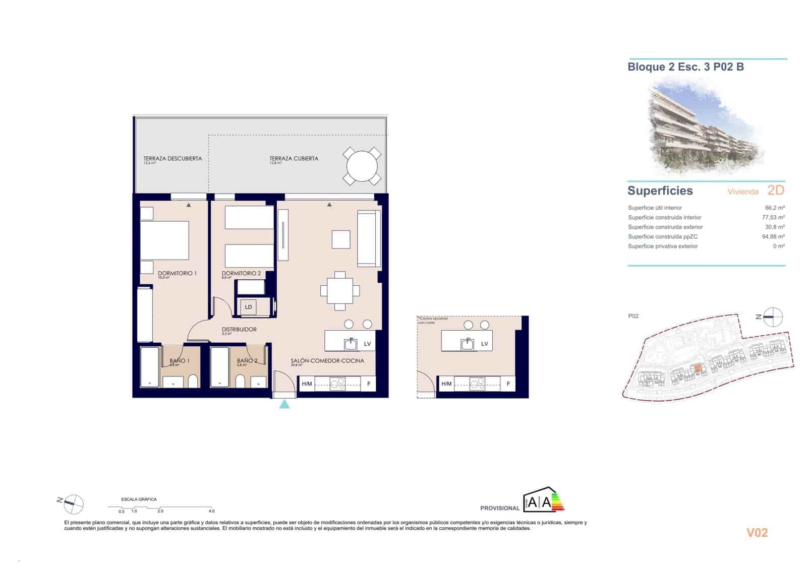 2 soverom Leilighet til salgs i Denia med svømmebasseng garasje - € 304 000 (Ref: 9943063)
