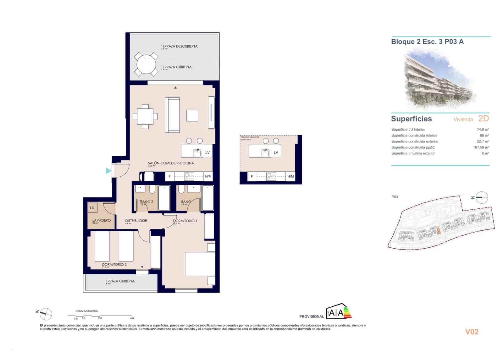 2 soverom Leilighet til salgs i Denia med svømmebasseng garasje - € 304 000 (Ref: 9943063)