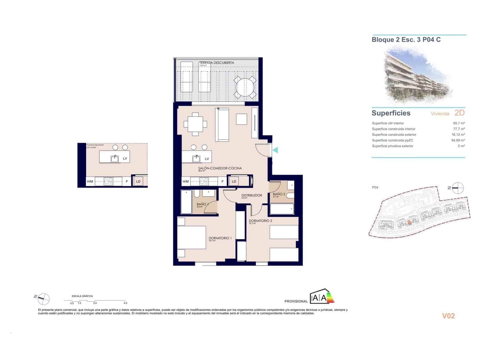 2 soverom Leilighet til salgs i Denia med svømmebasseng garasje - € 304 000 (Ref: 9943063)
