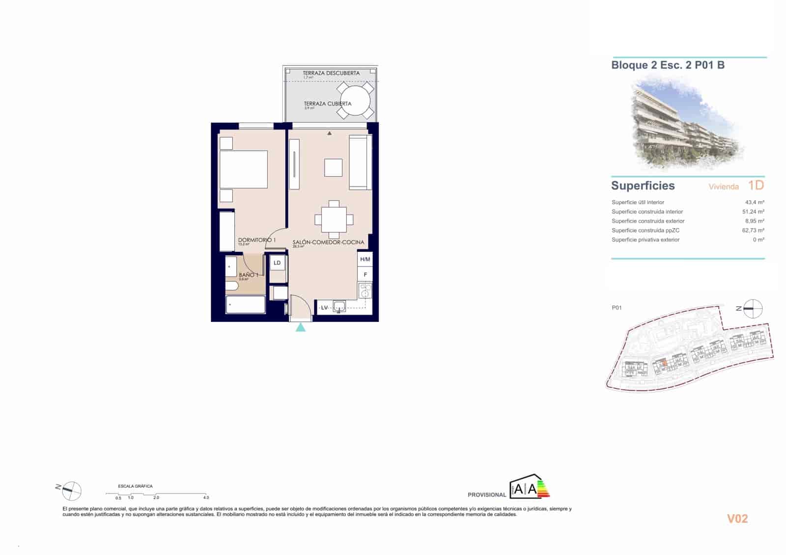 Apartamento de 1 habitación en Dénia en venta con piscina garaje - 242.000 € (Ref: 9943065)