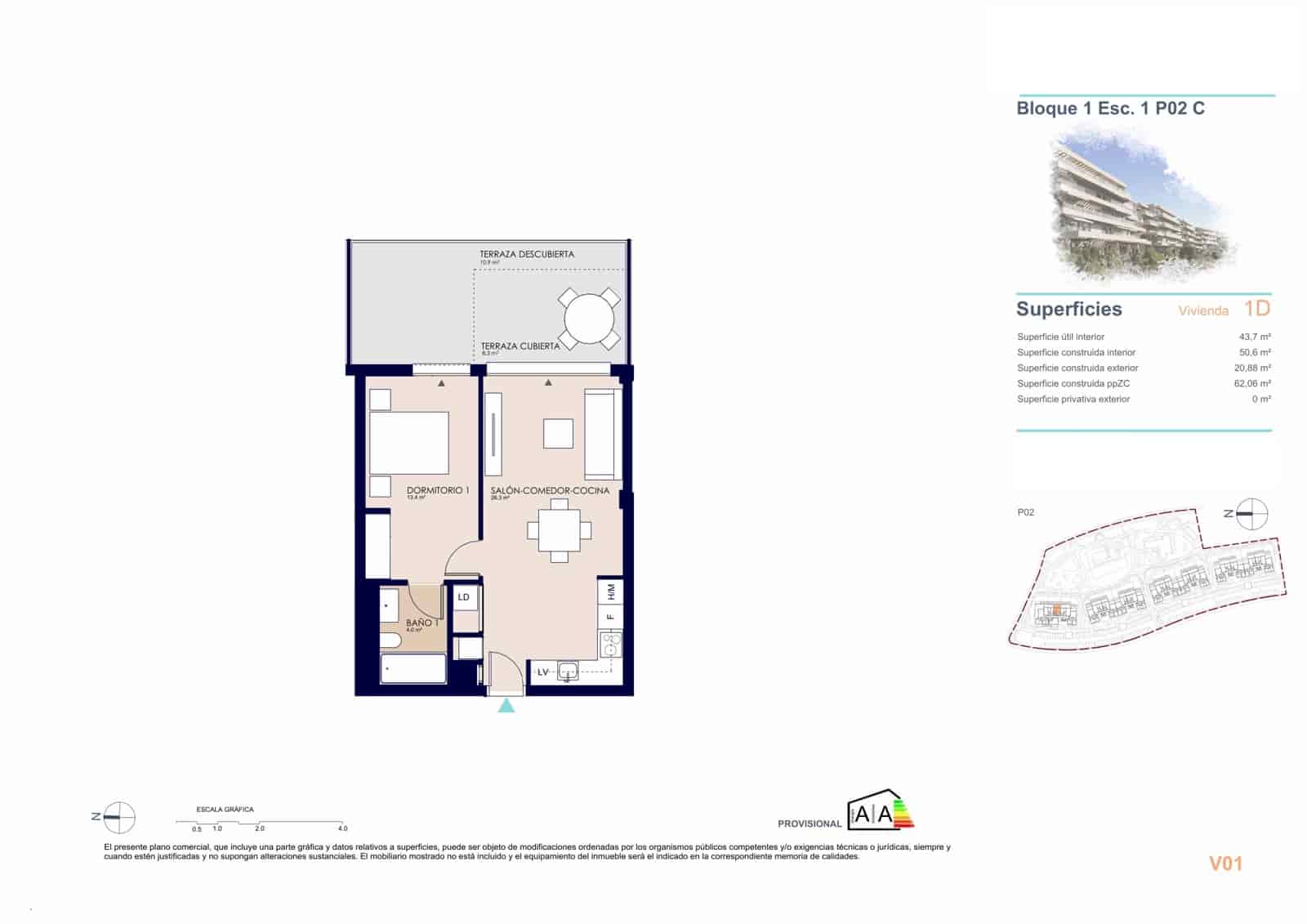 Apartamento de 1 habitación en Dénia en venta con piscina garaje - 242.000 € (Ref: 9943065)
