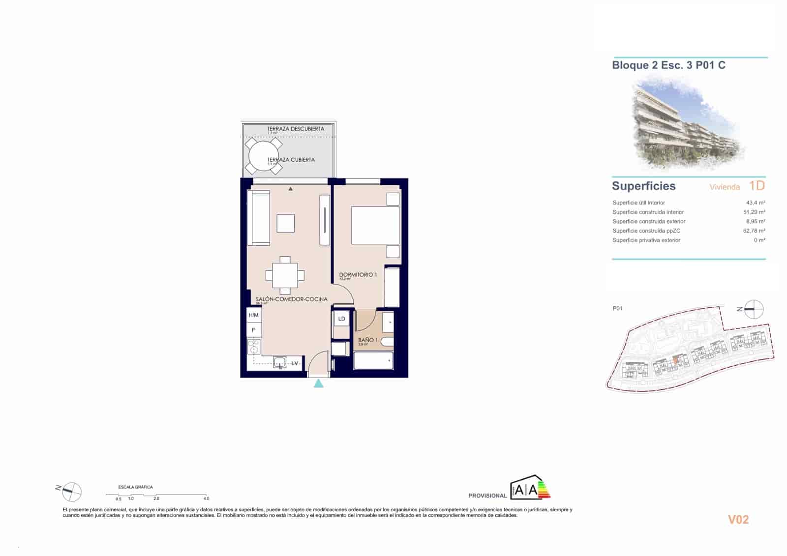 Apartamento de 1 habitación en Dénia en venta con piscina garaje - 242.000 € (Ref: 9943065)