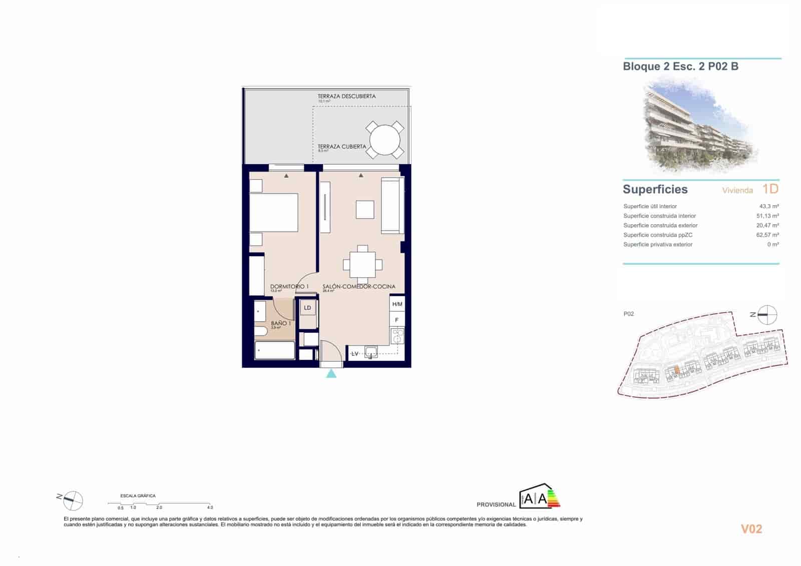Apartamento de 1 habitación en Dénia en venta con piscina garaje - 242.000 € (Ref: 9943065)