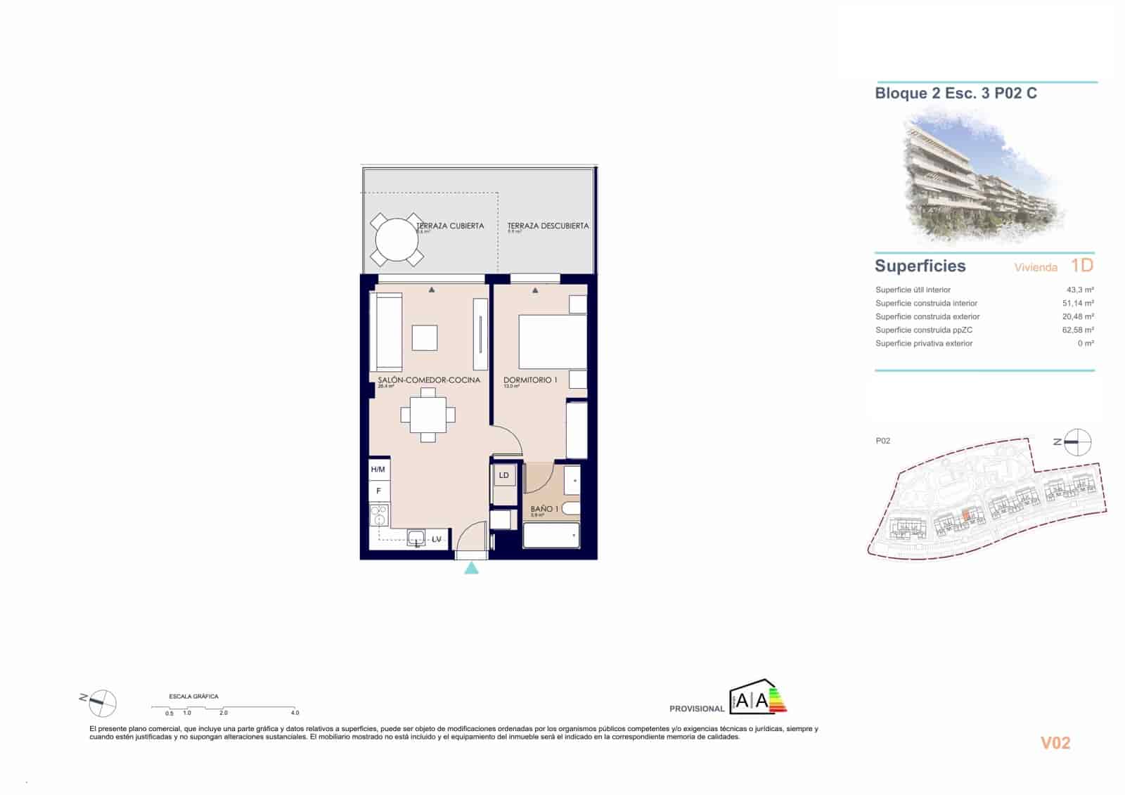 Apartamento de 1 habitación en Dénia en venta con piscina garaje - 242.000 € (Ref: 9943065)