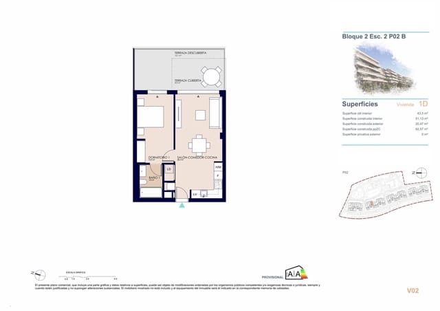 Apartamento de 1 habitación en Devessa - Monte Pego, Dénia en venta con piscina garaje - 242.000 € (Ref: 9943065)
