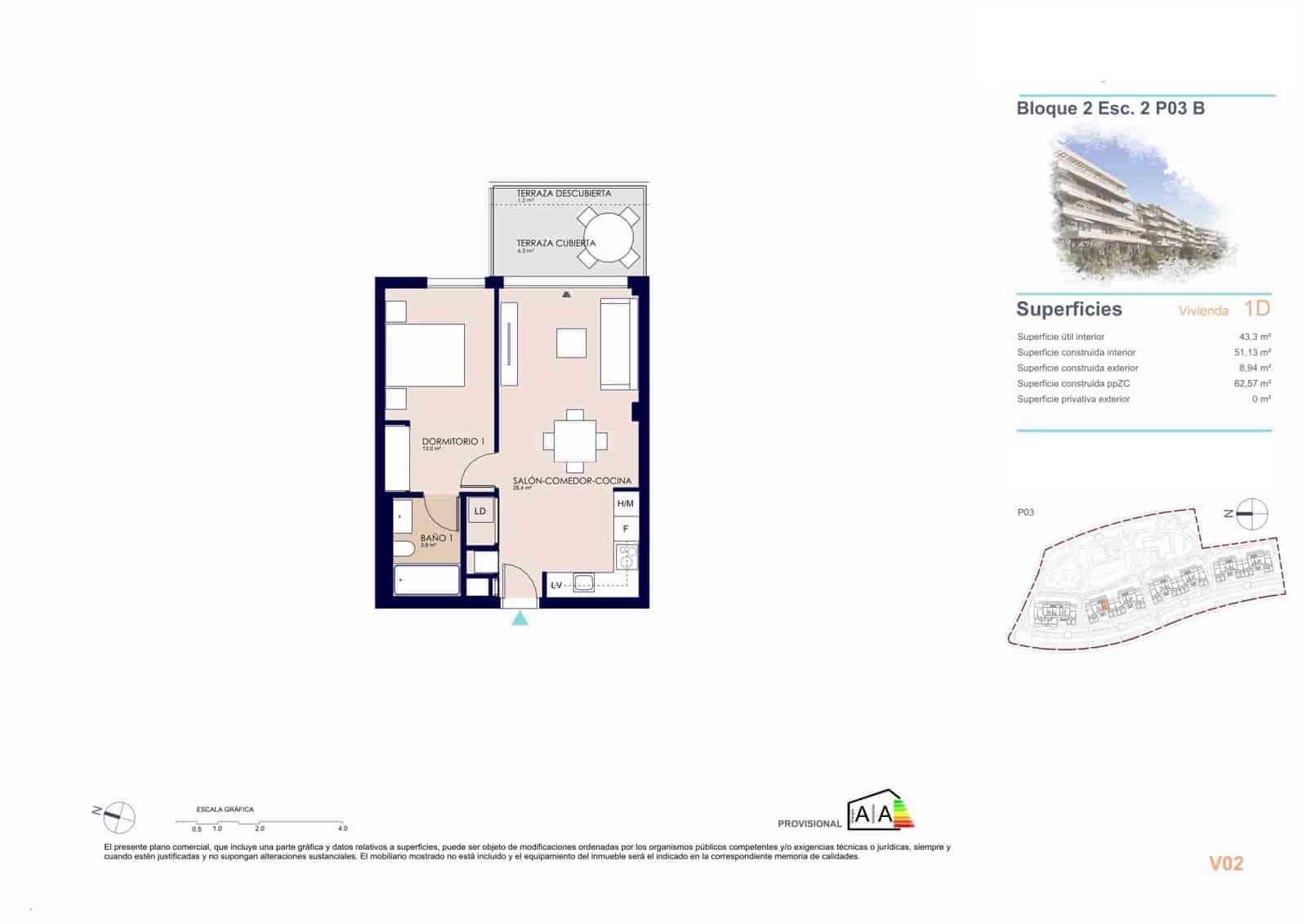 Apartamento de 1 habitación en Dénia en venta con piscina garaje - 242.000 € (Ref: 9943065)