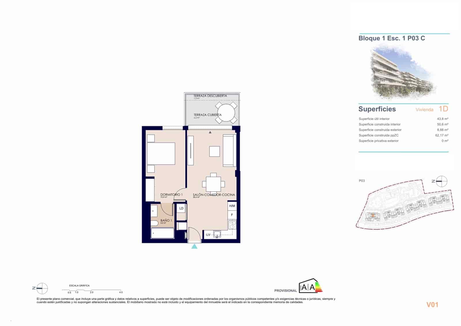 Apartamento de 1 habitación en Dénia en venta con piscina garaje - 242.000 € (Ref: 9943065)