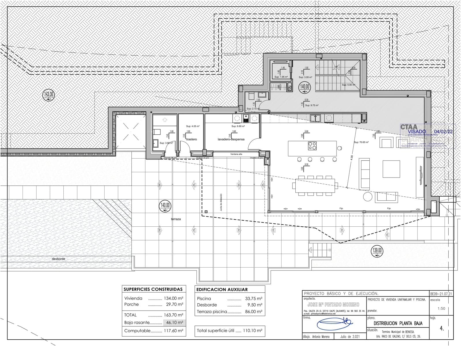 4 soveværelse Villa til salg i Benissa med swimmingpool garage - € 2.450.000 (Ref: 9943097)