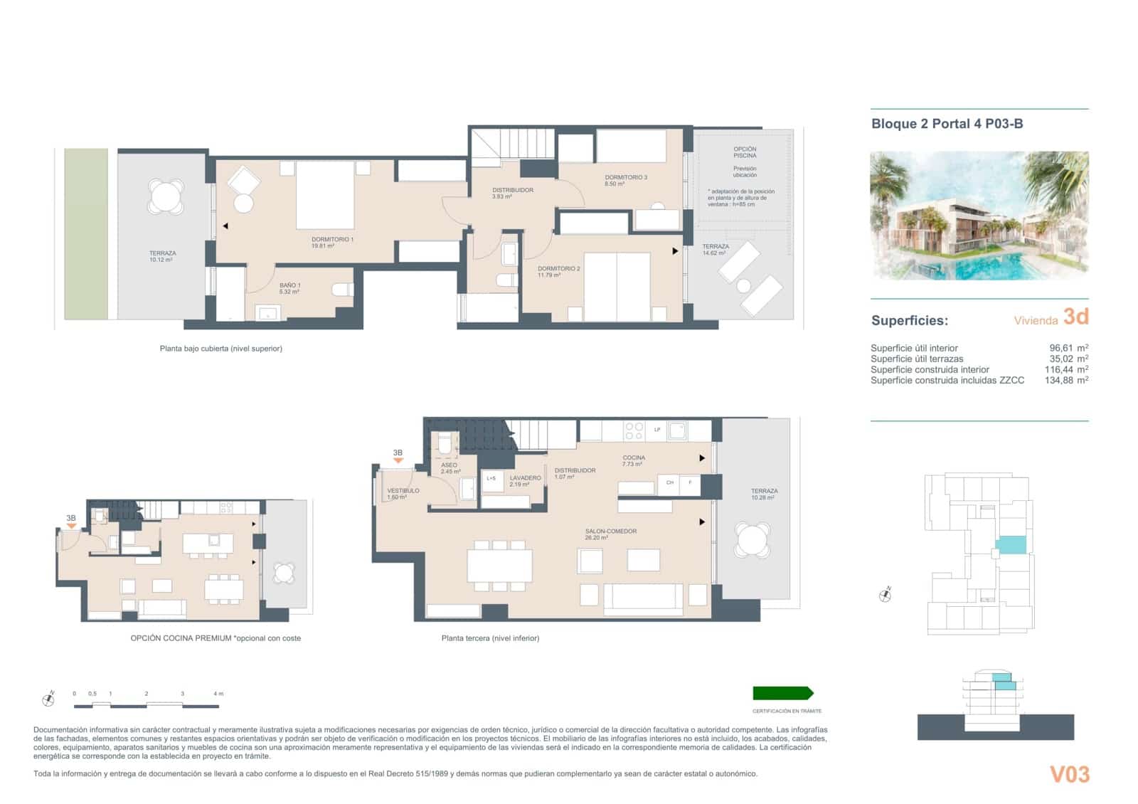 3 quarto Apartamento para venda em Javea / Xabia com piscina garagem - 380 500 € (Ref: 9943116)