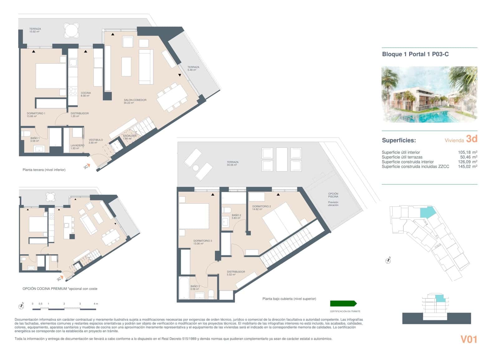 3 quarto Apartamento para venda em Javea / Xabia com piscina garagem - 380 500 € (Ref: 9943116)
