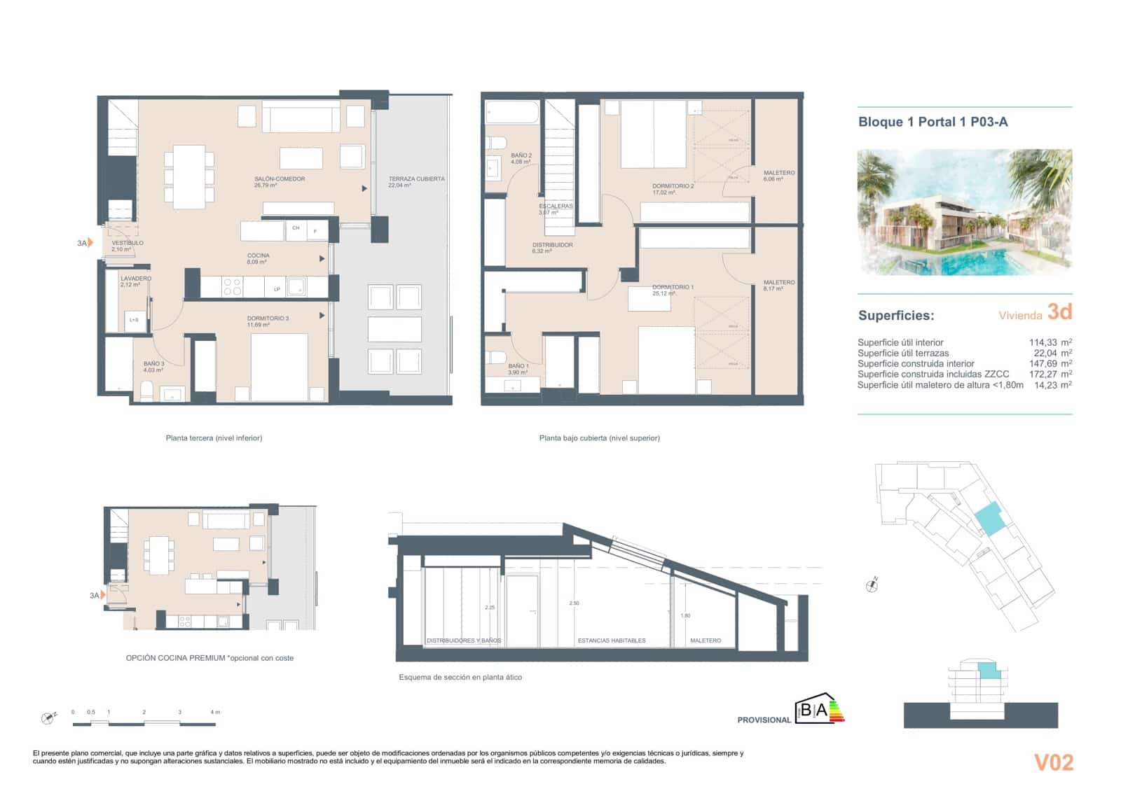 3 quarto Apartamento para venda em Javea / Xabia com piscina garagem - 380 500 € (Ref: 9943116)