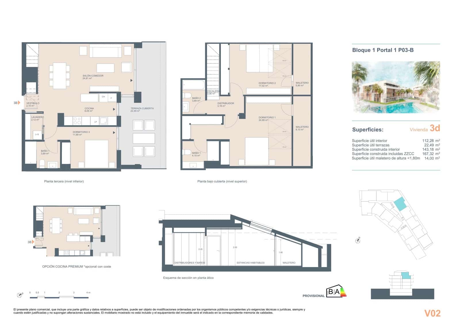 3 quarto Apartamento para venda em Javea / Xabia com piscina garagem - 380 500 € (Ref: 9943116)