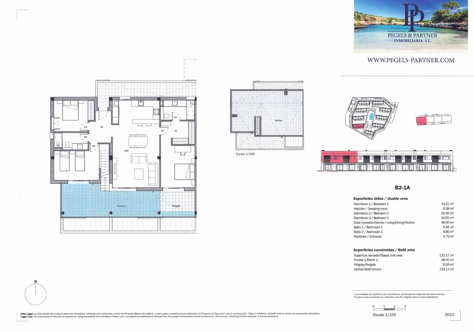 2 soveværelse Penthouse til salg i Sa Rapita / La Rapita med swimmingpool garage - € 648.000 (Ref: 7057391)