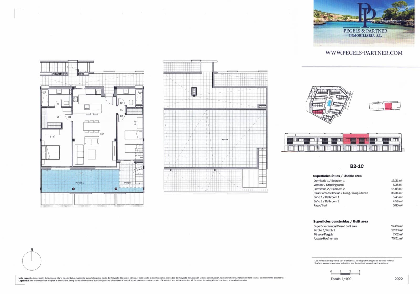 2 soveværelse Penthouse til salg i Sa Rapita / La Rapita med swimmingpool garage - € 648.000 (Ref: 7057391)