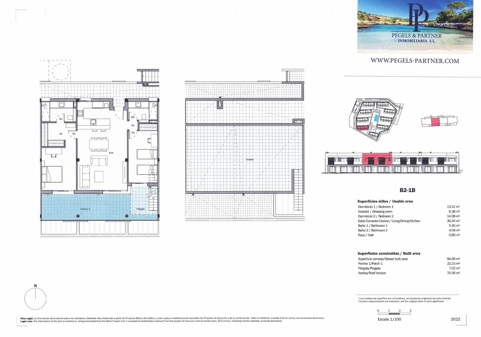 2 soveværelse Penthouse til salg i Sa Rapita / La Rapita med swimmingpool garage - € 648.000 (Ref: 7057391)