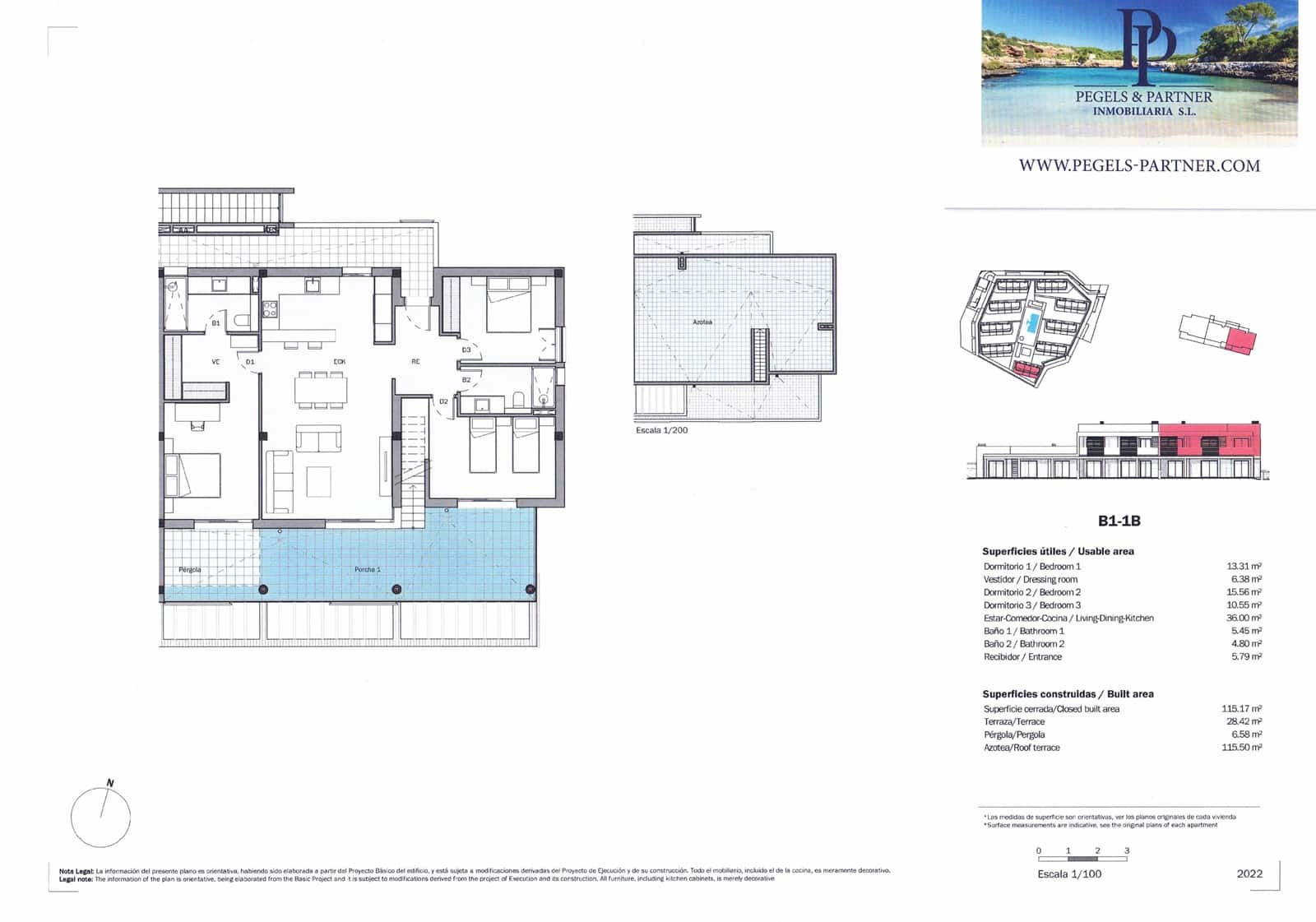 2 soveværelse Penthouse til salg i Sa Rapita / La Rapita med swimmingpool garage - € 648.000 (Ref: 7057391)