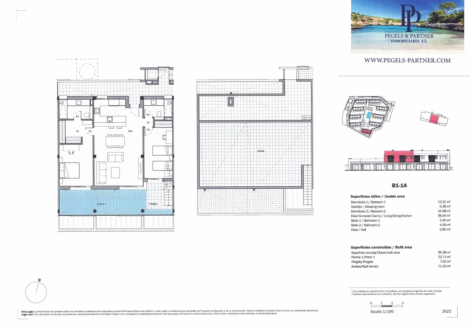 2 soveværelse Penthouse til salg i Sa Rapita / La Rapita med swimmingpool garage - € 648.000 (Ref: 7057391)
