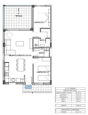 2 chambre Appartement à vendre à Cala de Finestrat avec piscine - 349 000 € (Ref: 10045640)