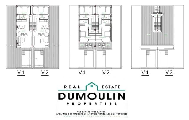 3 soverom Kjedet enebolig til salgs i San Pedro del Pinatar med svømmebasseng - € 329 000 (Ref: 7830740)