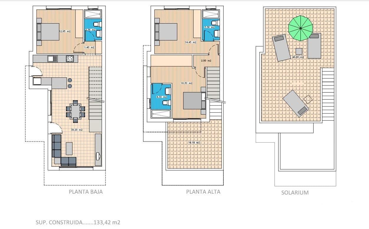3 bedroom Villa for sale in Benijofar with pool - € 360,000 (Ref: 8333911)