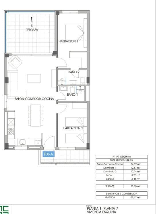 2 soveværelse Lejlighed til salg i La Villajoyosa / Vila Joiosa med swimmingpool - € 349.000 (Ref: 9042155)