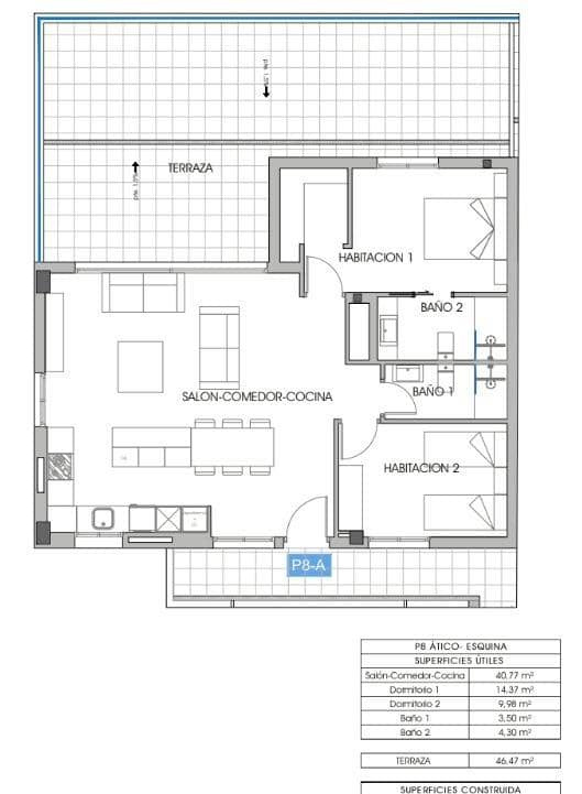 2 soveværelse Lejlighed til salg i La Villajoyosa / Vila Joiosa med swimmingpool - € 349.000 (Ref: 9042155)
