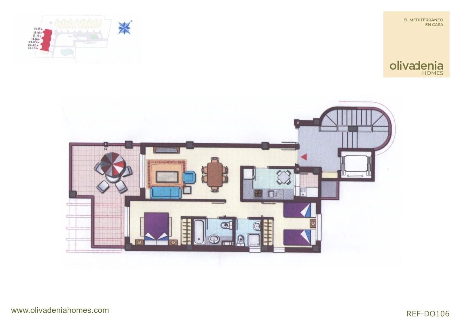 2 soverom Leilighet til salgs i Denia med svømmebasseng - € 347 000 (Ref: 9542447)