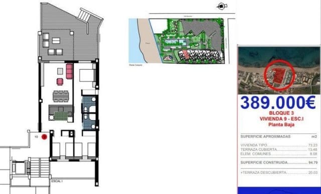 2 makuuhuone Huoneisto myytävänä paikassa Las Marinas / Les Marines, Dénia mukana uima-altaan - 355 000 € (Ref: 6655111)