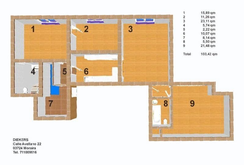 6 sypialnia Willa na sprzedaż w Moraira z basenem garażem - 1 100 000 € (Ref: 6753777)