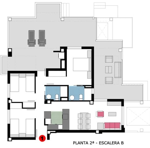 3 sovrum Lägenhet till salu i Las Marinas / Les Marines, Dénia med pool - 399 000 € (Ref: 9146732)