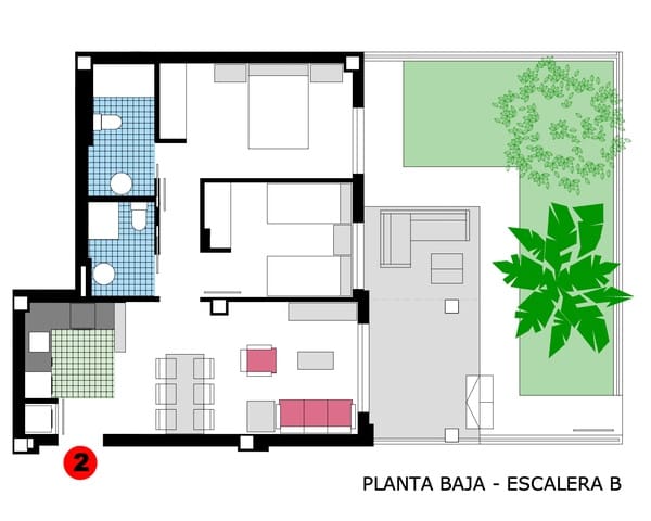 2 makuuhuone Huoneisto myytävänä paikassa Las Marinas / Les Marines, Dénia mukana uima-altaan - 315 000 € (Ref: 9146733)