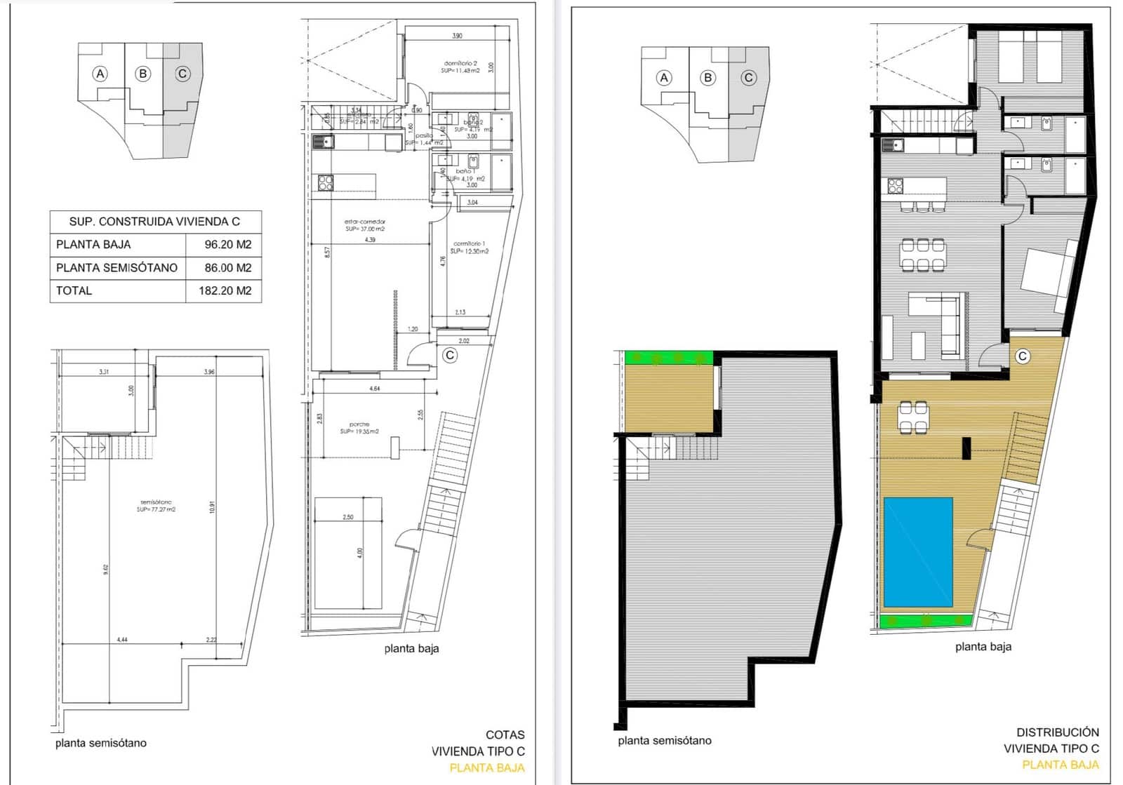 2 soveværelse Semi-Rækkehus til salg i Rojales med swimmingpool - € 262.000 (Ref: 9529417)