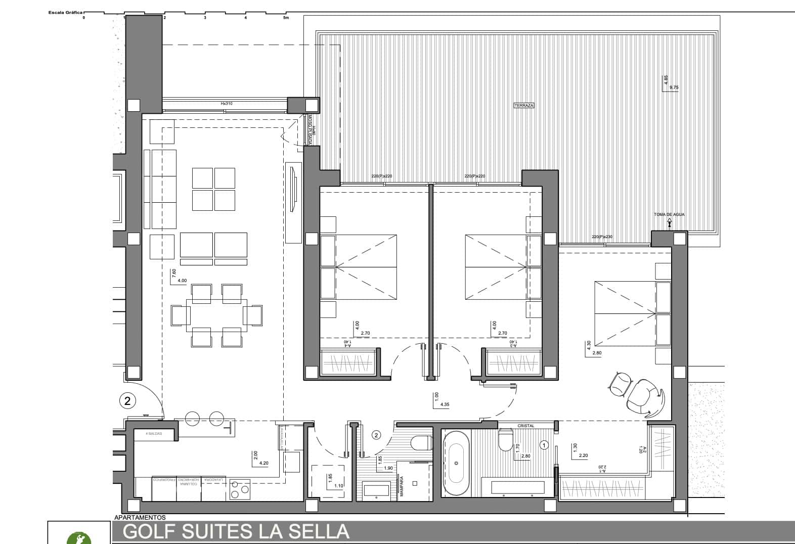 3 chambre Penthouse à vendre à La Sella avec piscine garage - 660 000 € (Ref: 8914817)