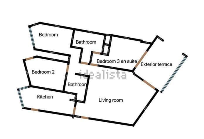 3 Zimmer Wohnung zu vermieten in Ibiza / Eivissa Stadt mit Pool Garage - 3.500 € (Ref: 9004527)