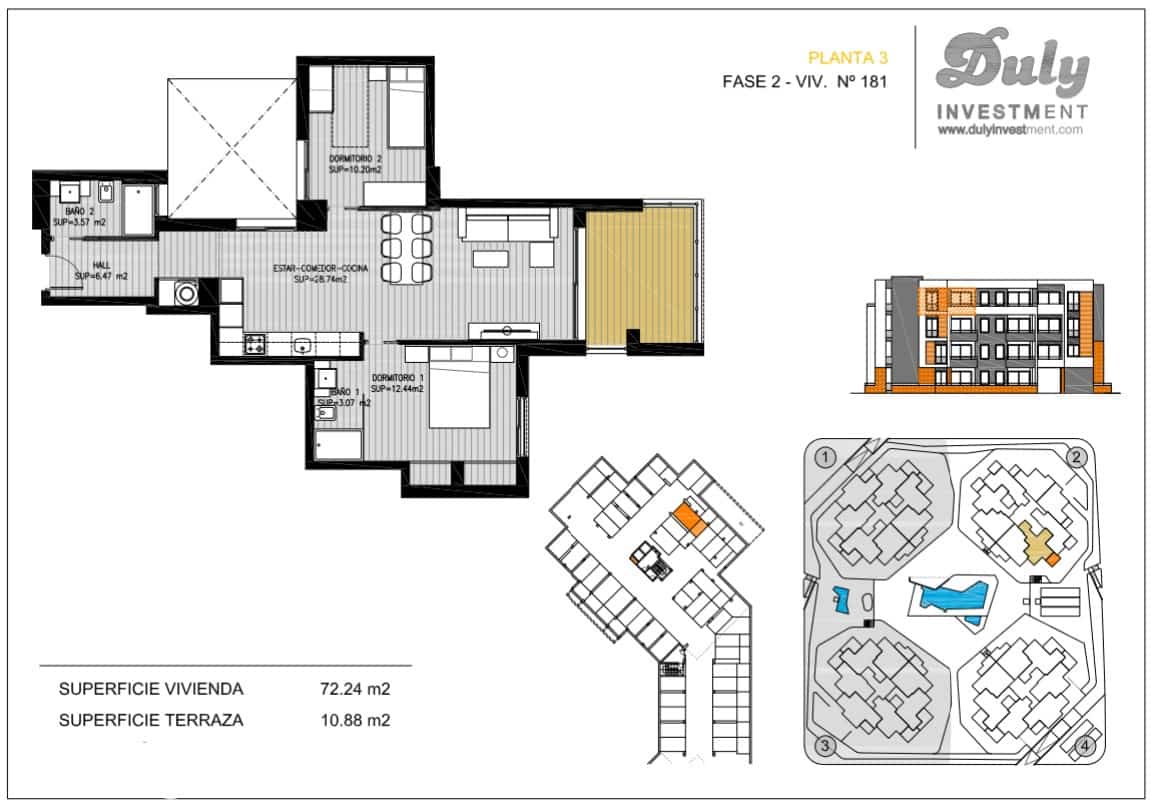 Ático de 2 habitaciones en Villamartin en venta con piscina garaje - 244.000 € (Ref: 9570005)