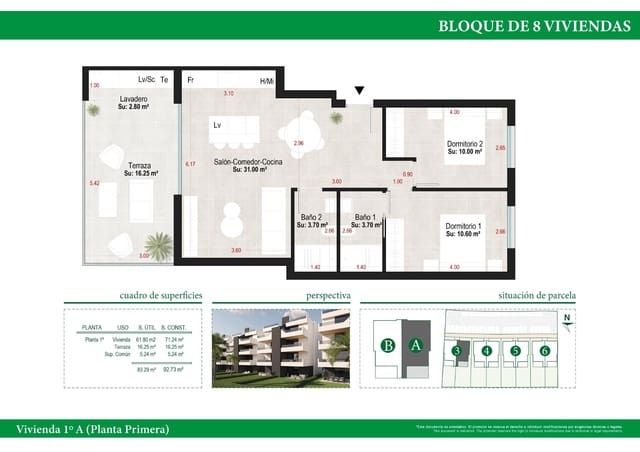2 slaapkamer Appartement te koop in Condado de Alhama, Alhama de Murcia met zwembad garage - € 229.900 (Ref: 10004871)