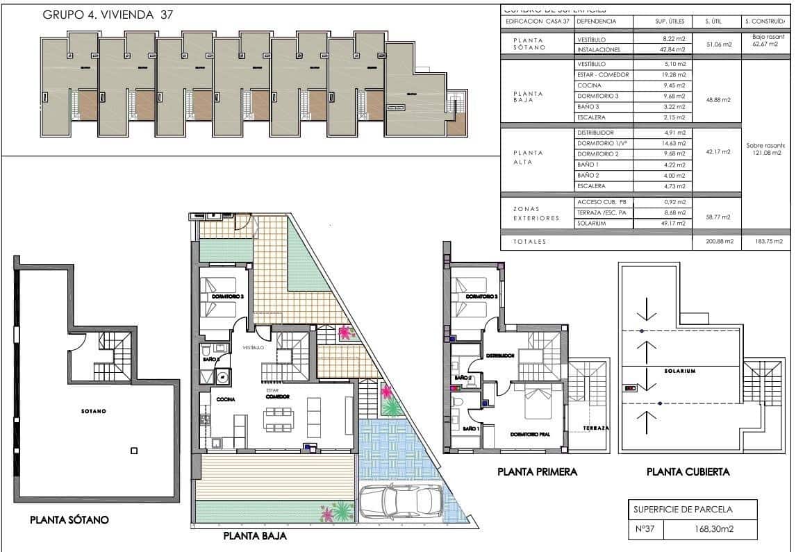 3 slaapkamer Huis te koop in Monforte del Cid met zwembad garage - € 390.000 (Ref: 10004885)