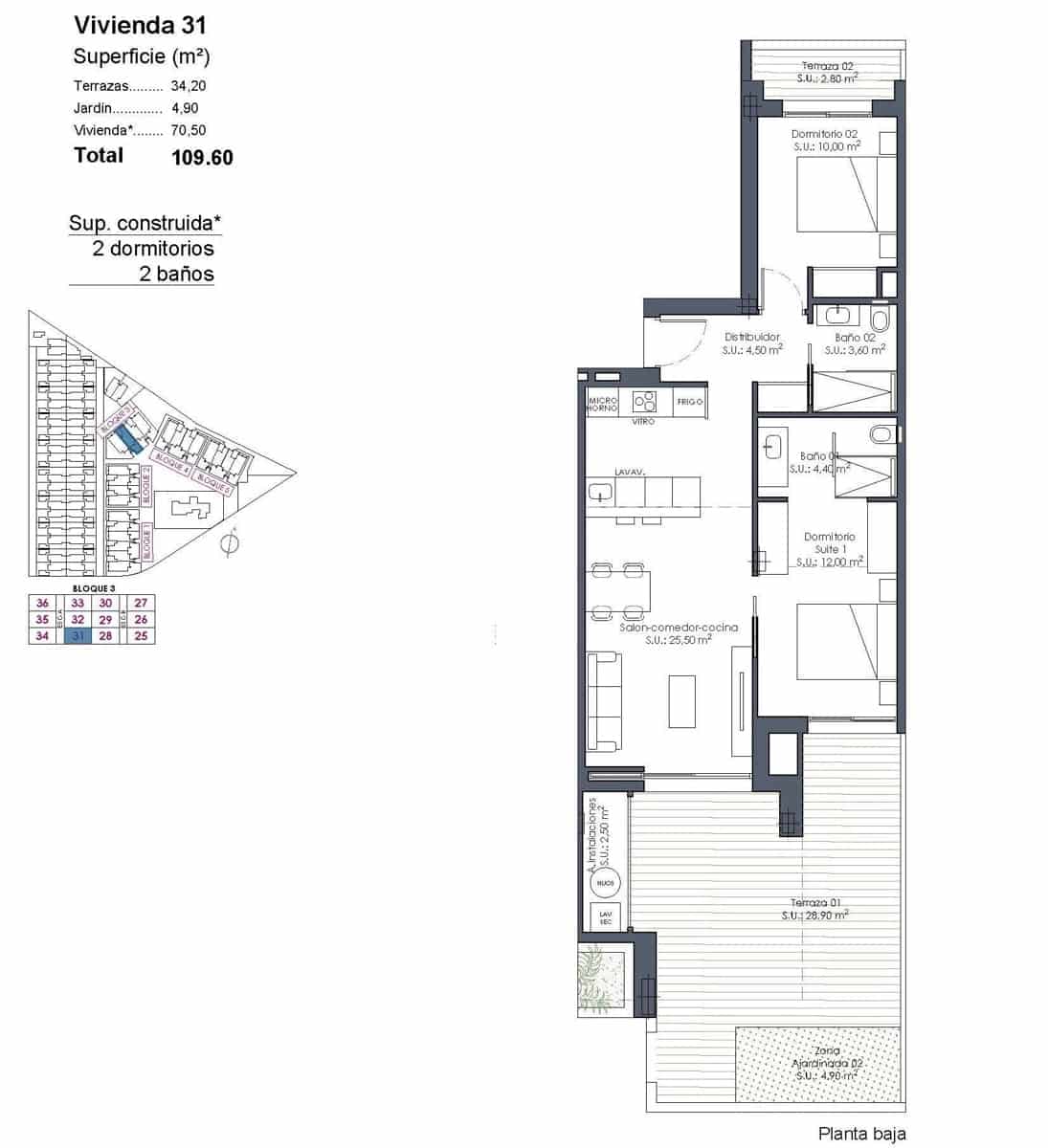 2 sypialnia Apartament na sprzedaż w Los Alcazares z basenem garażem - 329 000 € (Ref: 10004888)