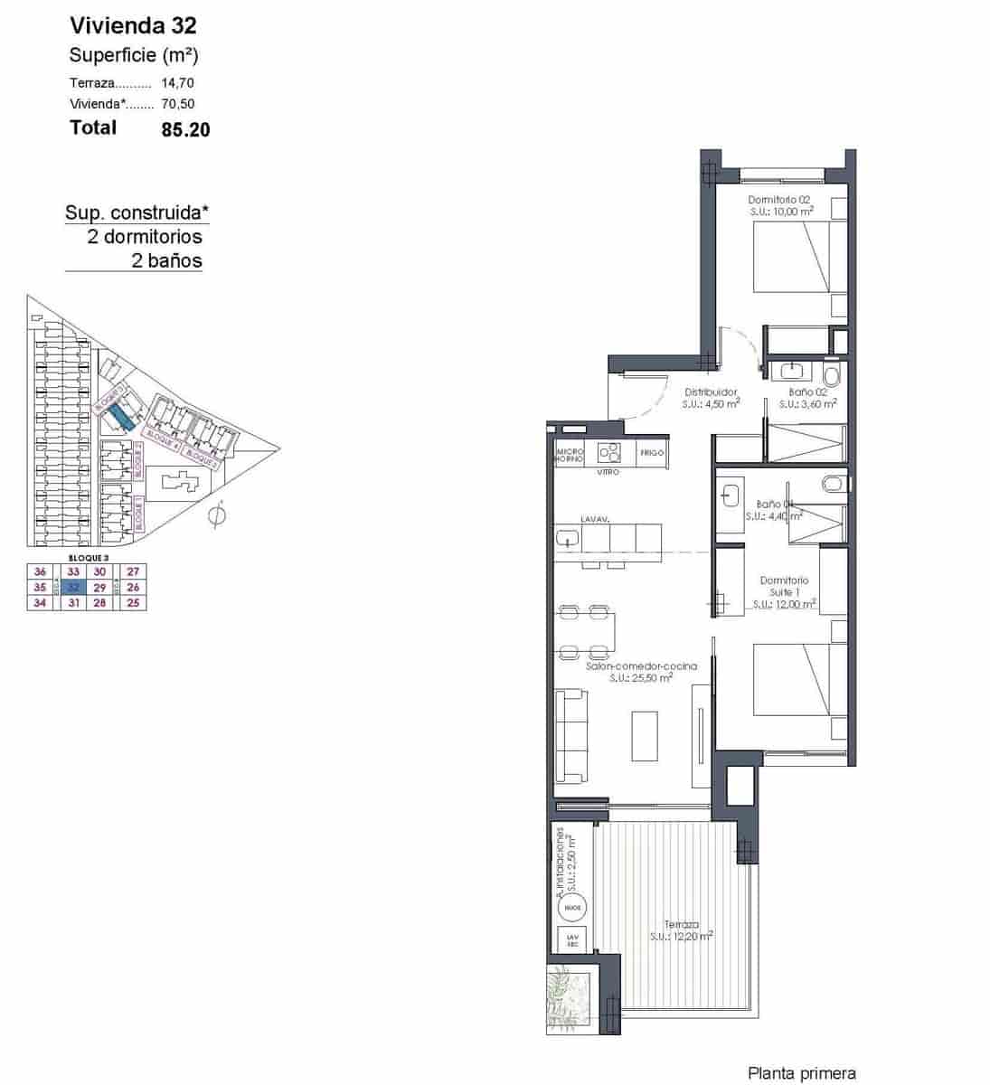 2 soverom Leilighet til salgs i Los Alcazares med svømmebasseng garasje - € 309 000 (Ref: 10004889)