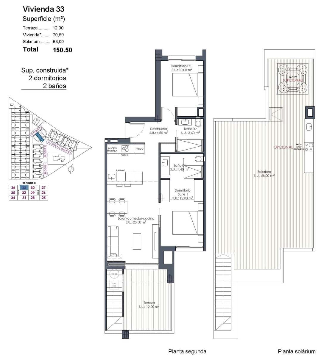 2 sovrum Takvåning till salu i Los Alcazares med pool garage - 394 000 € (Ref: 10004893)