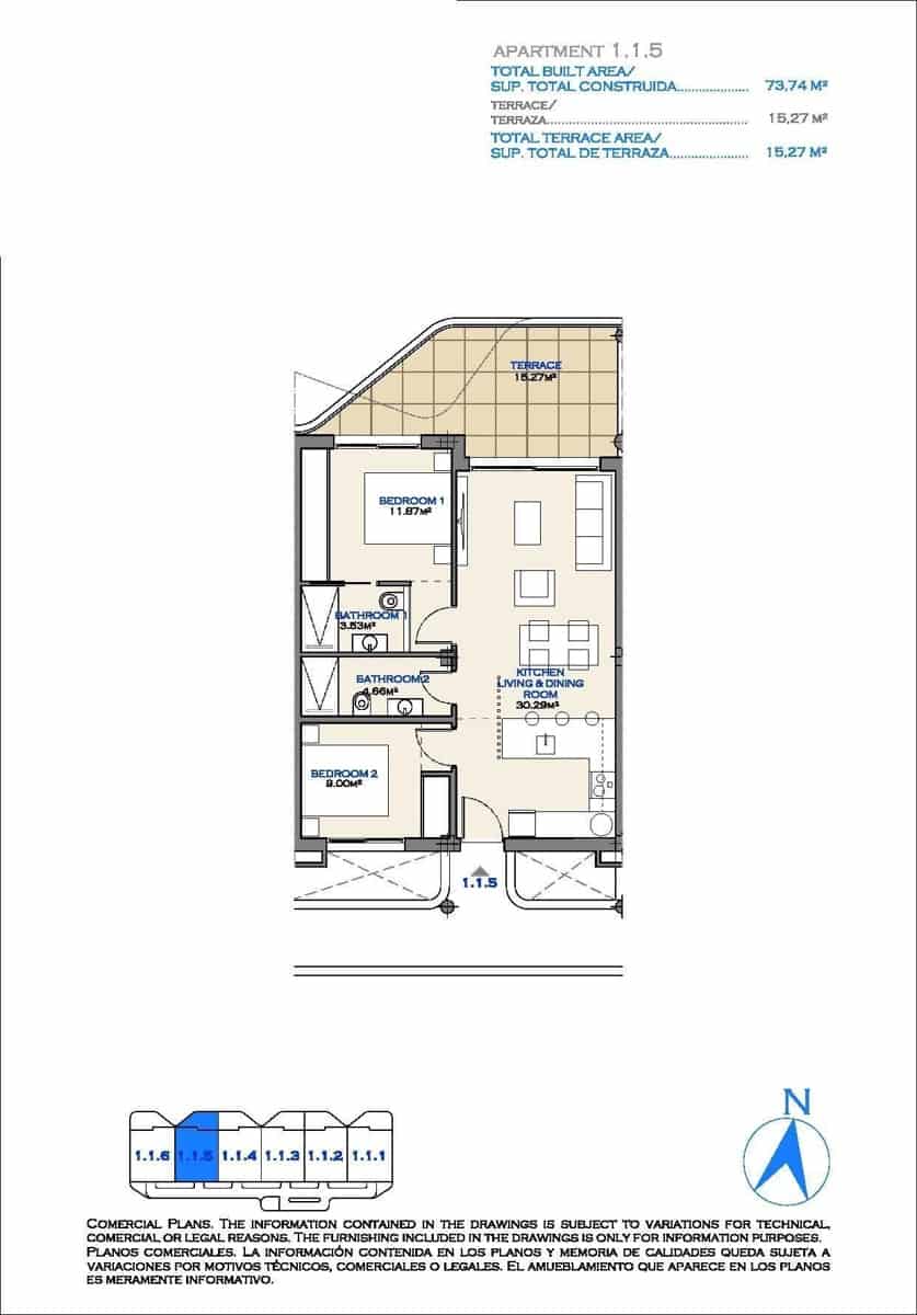 2 quarto Apartamento para venda em Los Alcazares com piscina garagem - 279 000 € (Ref: 10039453)