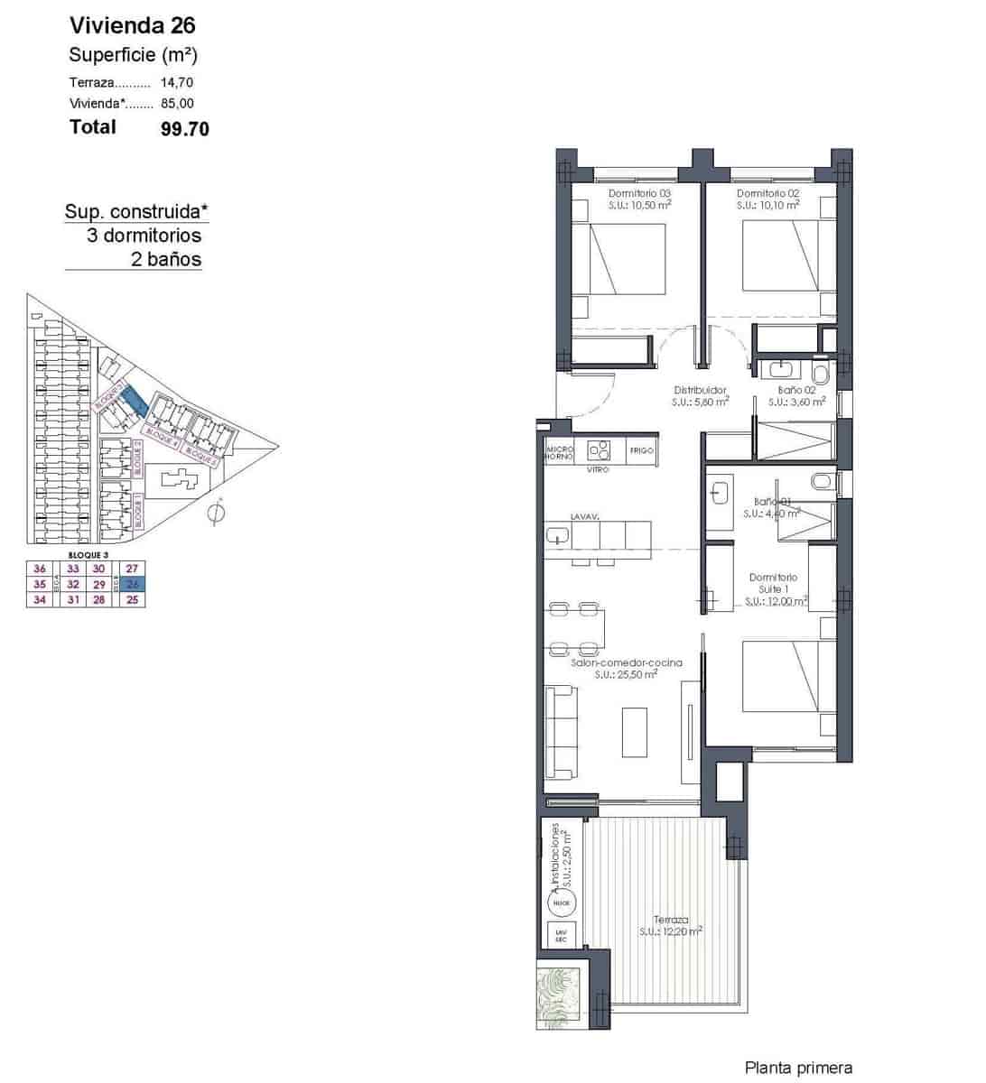 3 soveværelse Lejlighed til salg i Los Alcazares med swimmingpool garage - € 339.000 (Ref: 10039468)