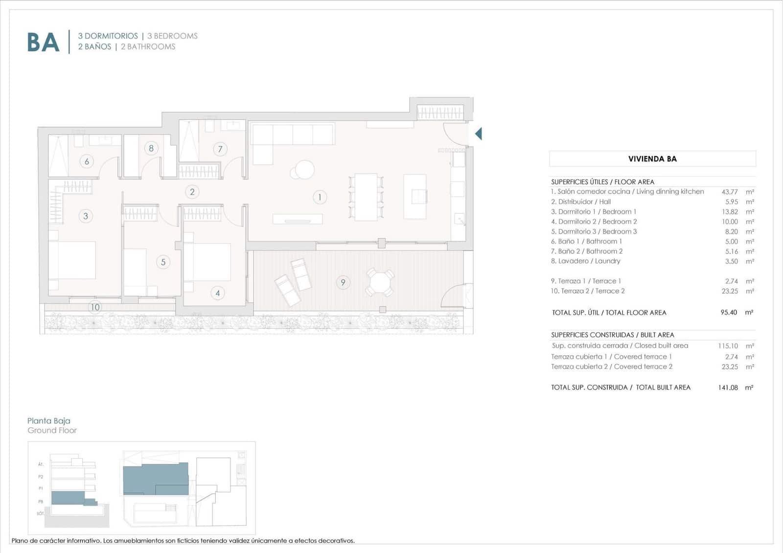 3 sovrum Lägenhet till salu i Benijofar med pool garage - 350 000 € (Ref: 10039508)
