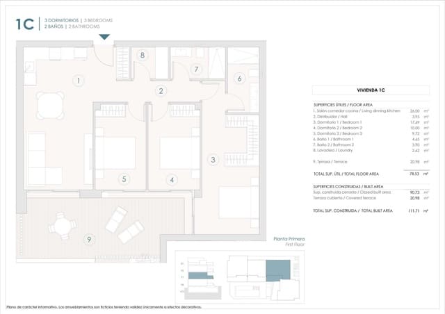 3 chambre Appartement à vendre à Benijófar avec piscine garage - 294 000 € (Ref: 10039510)