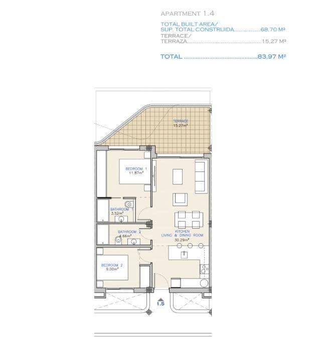 2 bedroom Apartment for sale in Los Alcazares with pool garage - € 292,000 (Ref: 10039521)