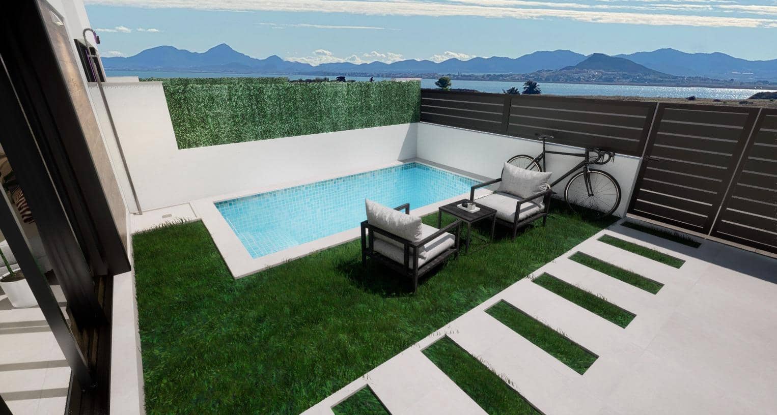 Chalet de 3 habitaciones en Los Alcázares en venta con piscina garaje - 419.900 € (Ref: 10039530)