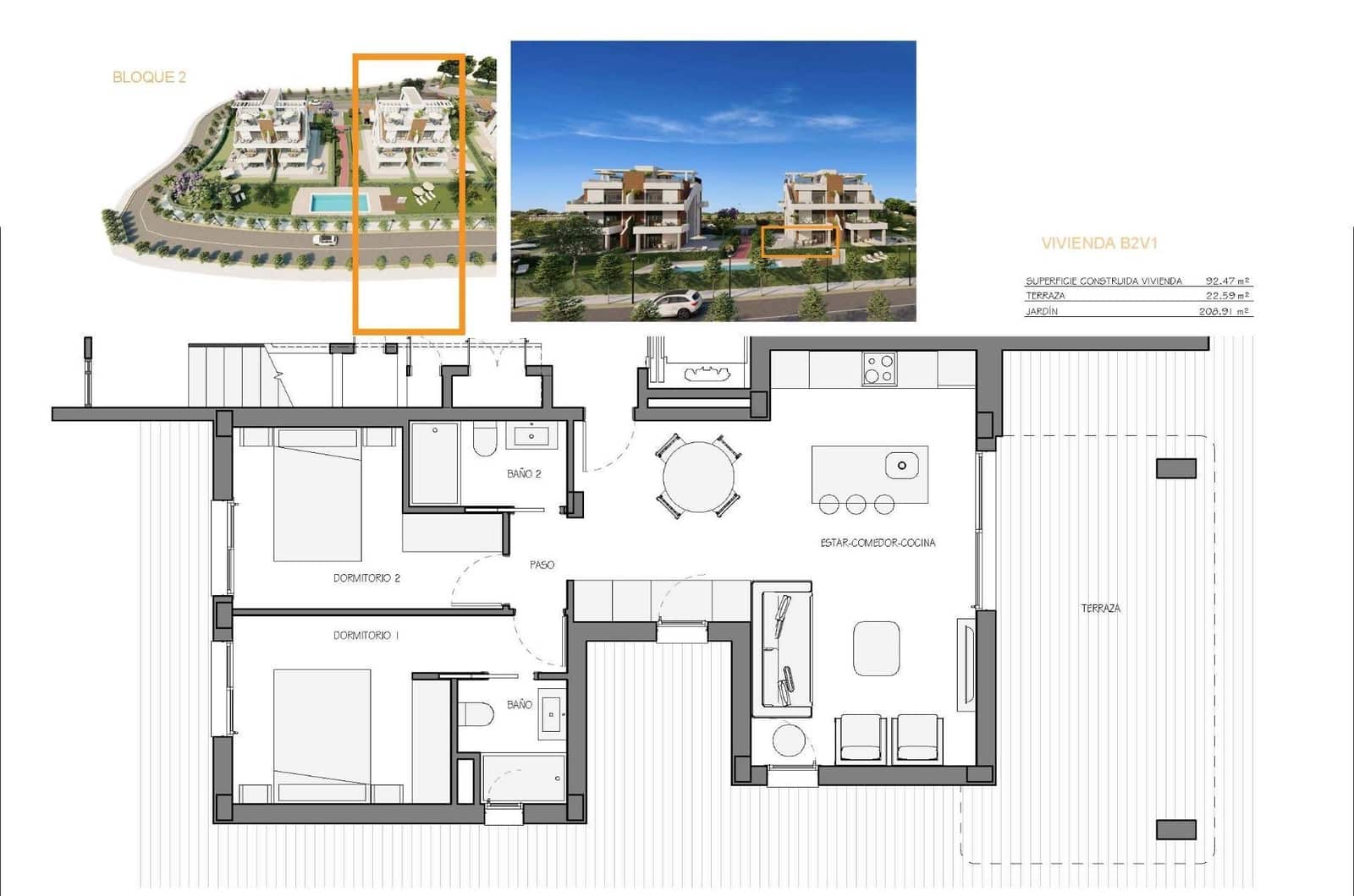2 camera da letto Appartamento in vendita in Hacienda del Alamo con piscina garage - 234.900 € (Rif: 10039531)