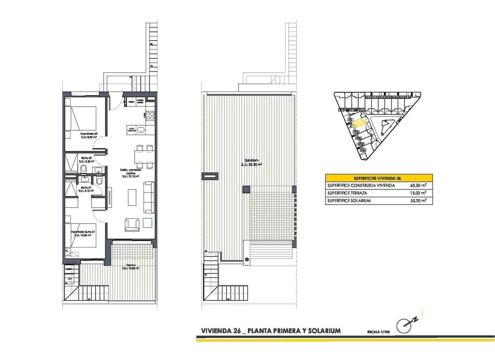 2 camera da letto Bungalow in vendita in San Fulgencio con piscina garage - 261.900 € (Rif: 10039533)